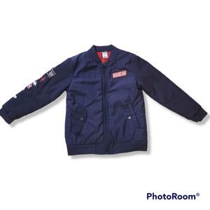 Boys blue jacket size 7                Game on jacket